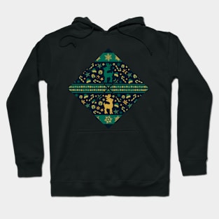 Forest of Christmas Objects Hoodie